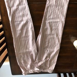 Pink pinstripe pants